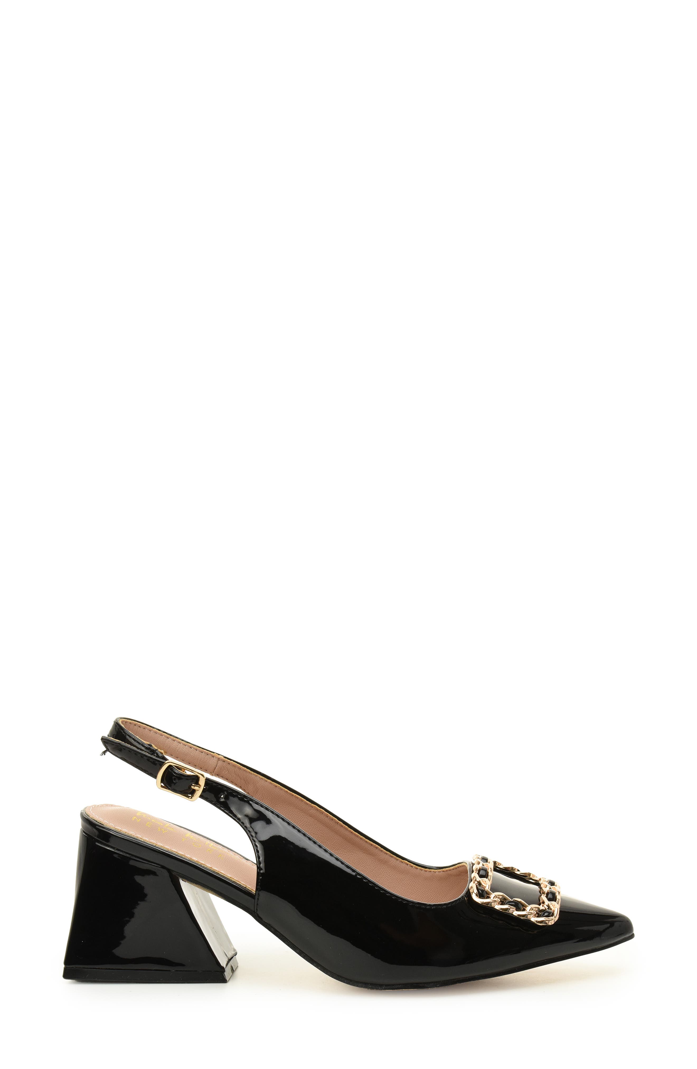 Nicole Miller Block Heel Slingback Pump, Alternate, color, Black