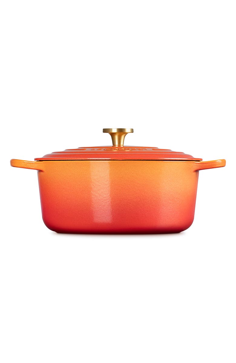Le Creuset Signature 7.25-Quart Round Enamel Cast Iron Dutch Oven, Alternate, color, Flamme Doree