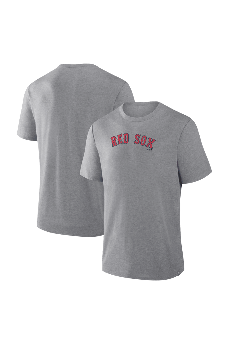 Men's Fanatics Heather Gray Boston Red Sox Play Tribute Tri-Blend T-Shirt, Main, color, Heather Gray