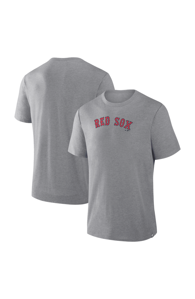 FANATICS Men's Fanatics Heather Gray Boston Red Sox Play Tribute Tri-Blend T-Shirt, Main, color, Heather Gray