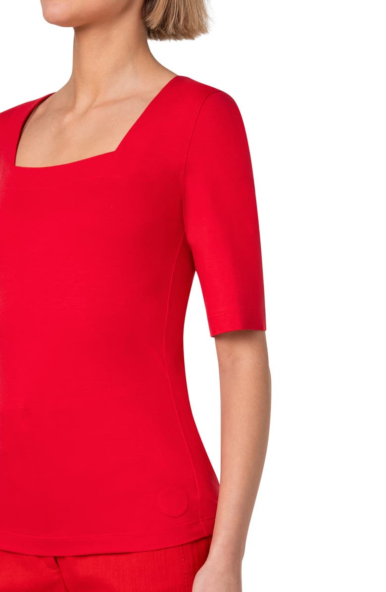 Akris punto Square Neck Knit Top, Alternate, color,
