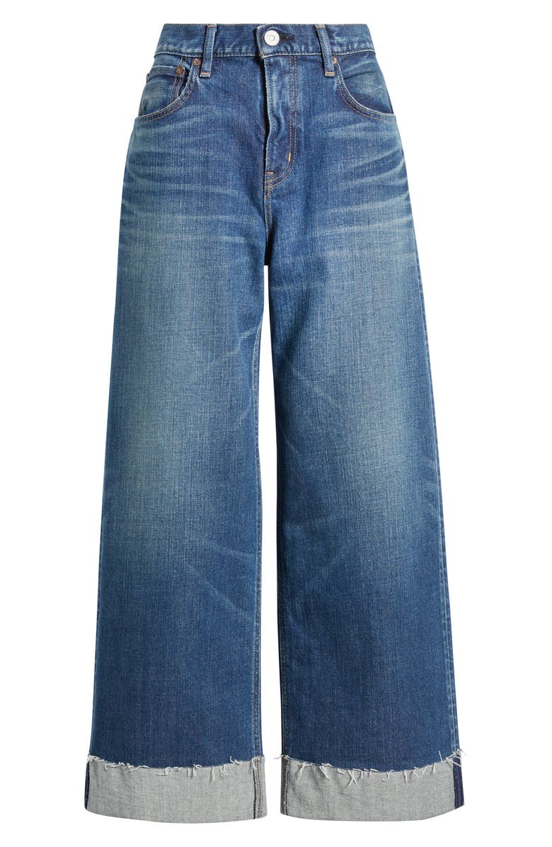 MOUSSY VINTAGE Lebittown Cuffed Superwide Leg Jeans, Alternate, color, Blue