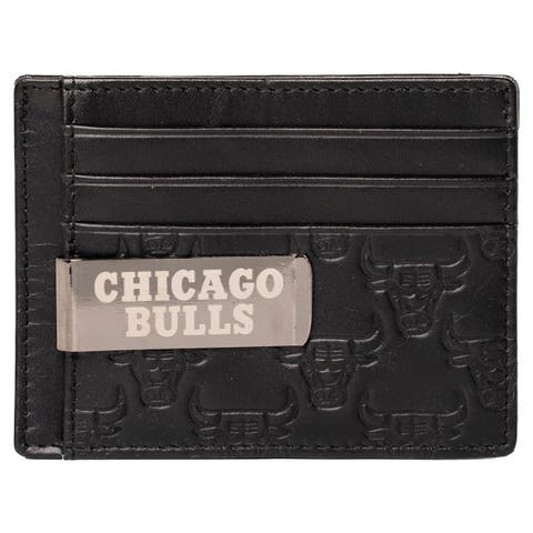 Black Chicago Bulls Sanford Front Pocket Wallet with Money Clip