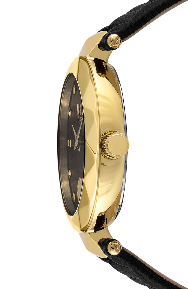 VERSUS Versace Covent Garden Leather Strap Watch, 36mm, Alternate, color,