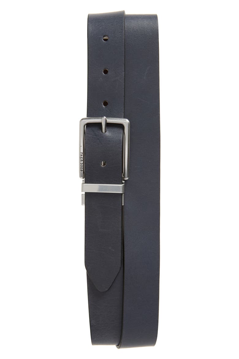 Carter Reversible Leather Belt, Alternate, color, COFFEE NAVY