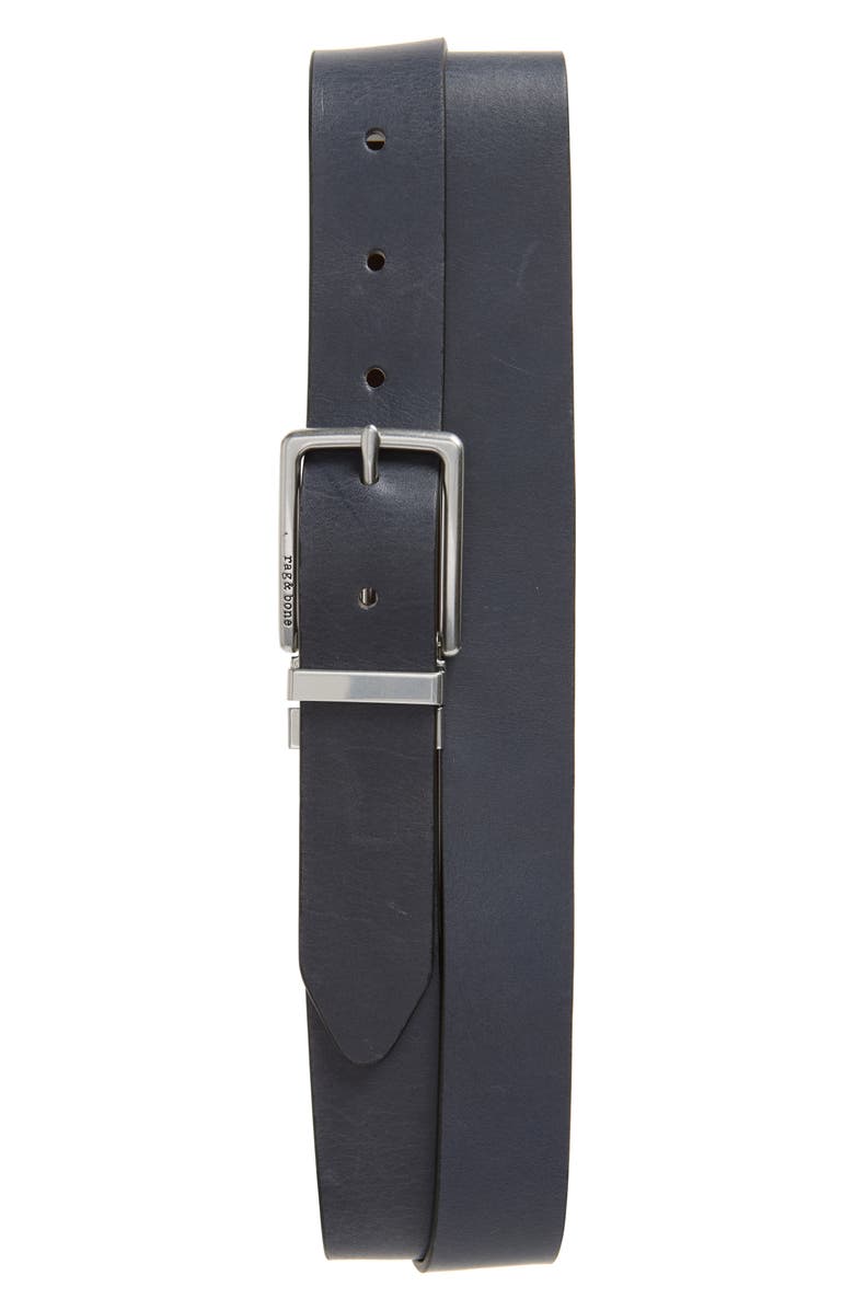 rag & bone Carter Reversible Leather Belt, Alternate, color, Coffee Navy