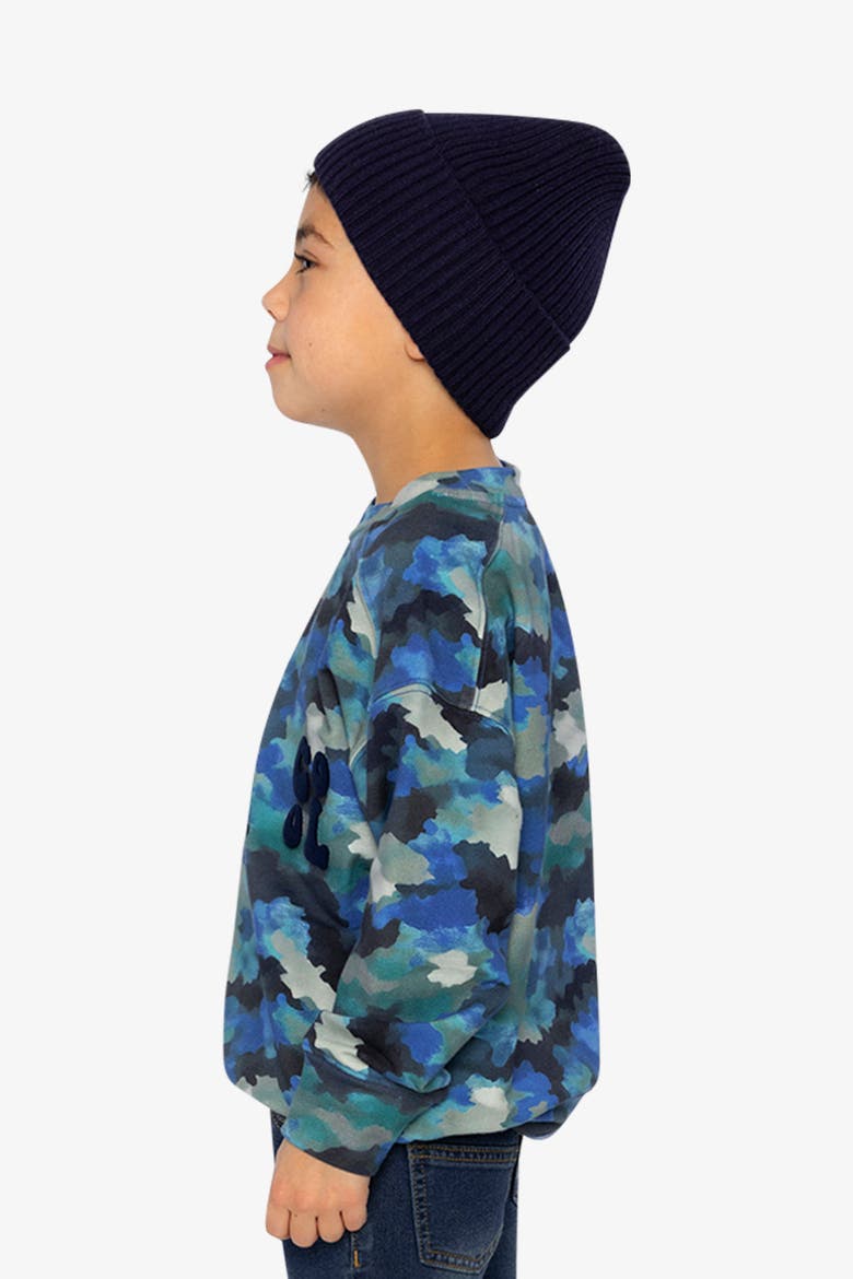 Camouflage Cool Graphic Fleece Sweatshirt, Alternate, color, Blue and Grey Camouflage