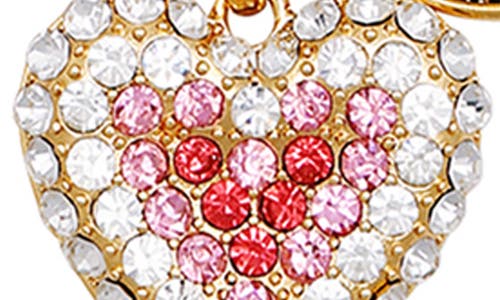 Guess Crystal Heart Toggle Necklace In Gold