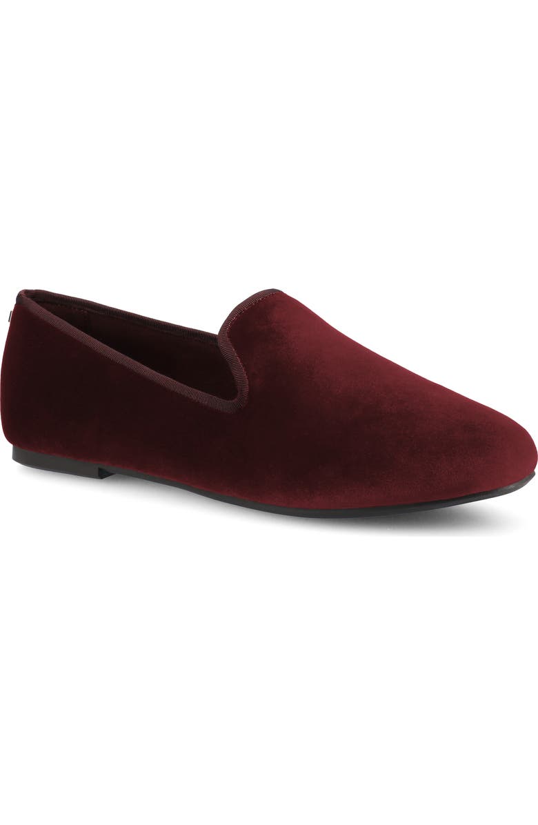 Birdies The Starling Loafer Velvet, Main, color, Burgundy