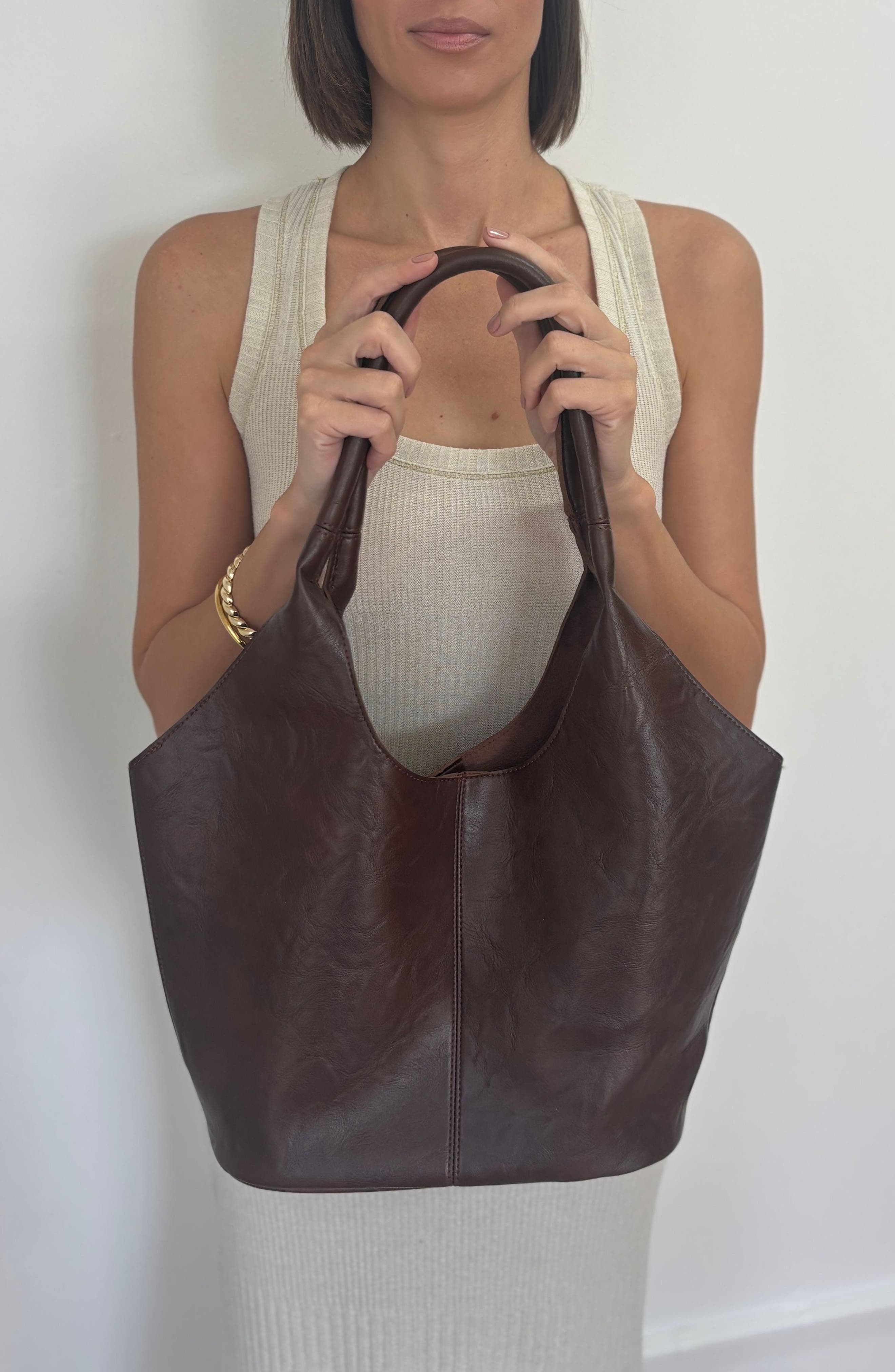 Adornia Top Handle Hobo Bag, Alternate, color, Brown