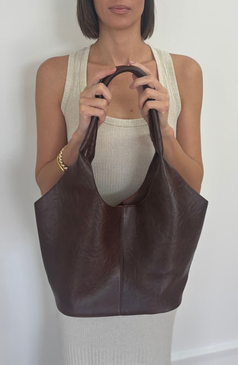 Adornia Top Handle Hobo Bag, Alternate, color, Brown