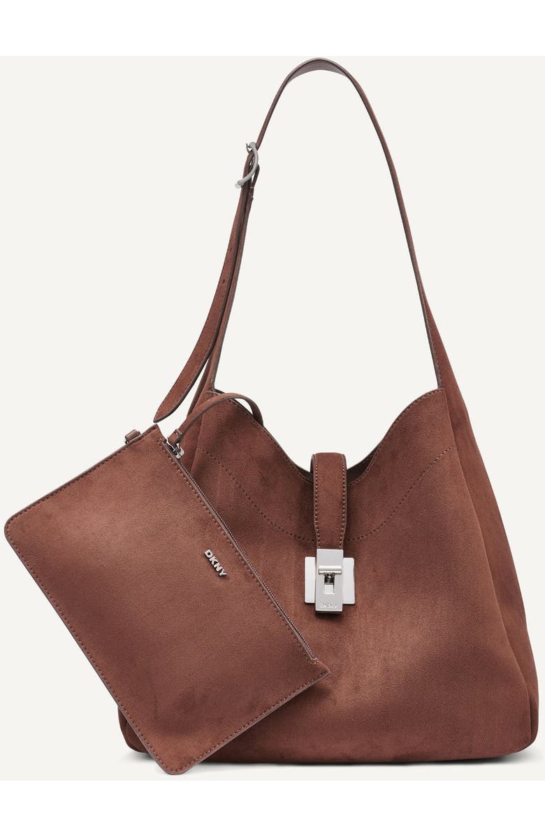 DKNY Daria Large Hobo, Main, color, Chocolate