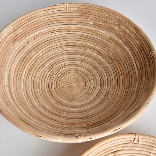 Napa Home & Garden Set Of 2 Cane Rattan Low Bowl In Nude