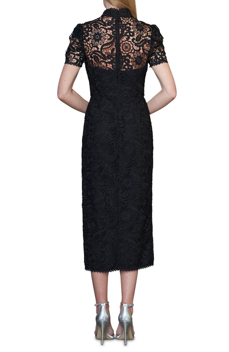 ML Monique Lhuillier Floral Lace Midi Cocktail Dress, Alternate, color,