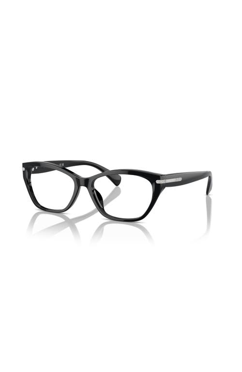 Ralph 53mm Rectangle Optical Glasses In Black