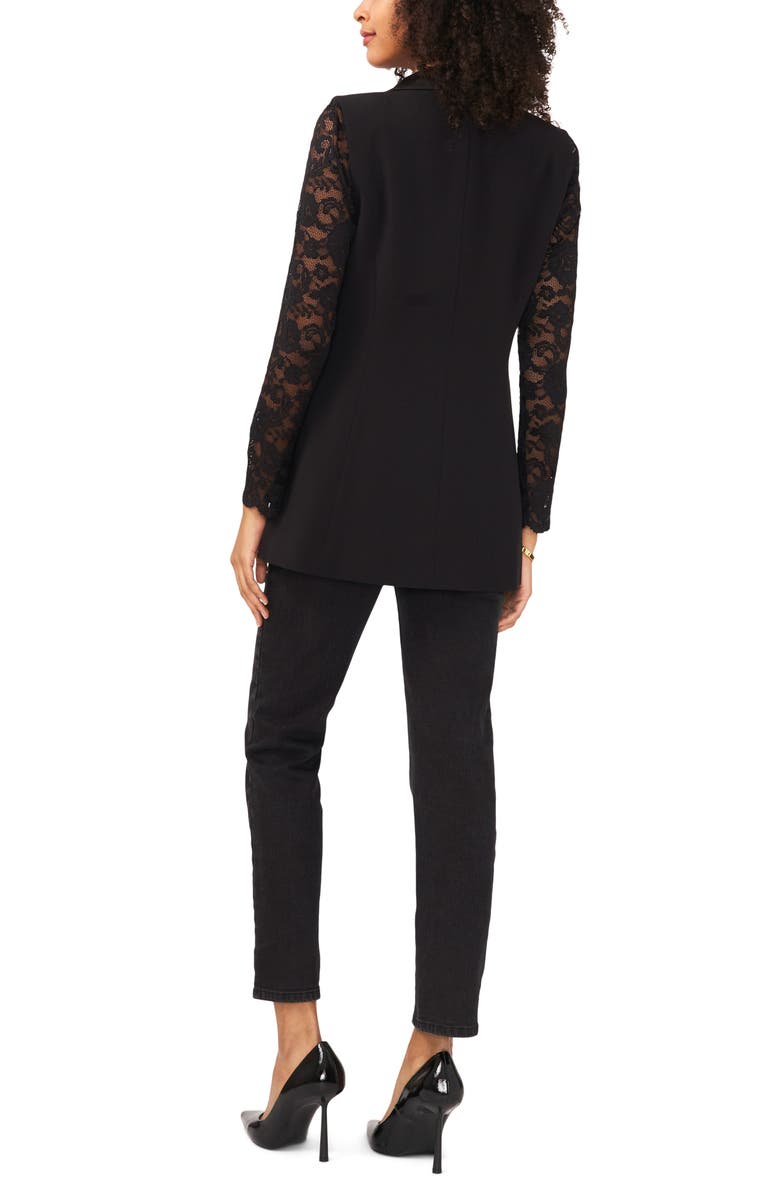 Vince Camuto Lace Sleeve Blazer, Alternate, color,
