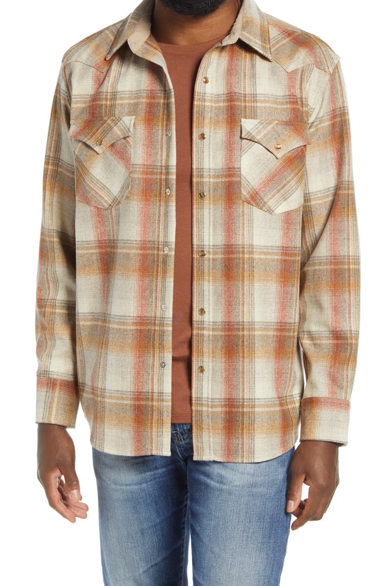 Pendleton Canyon Wool Snap Front Shirt, Main, color, 