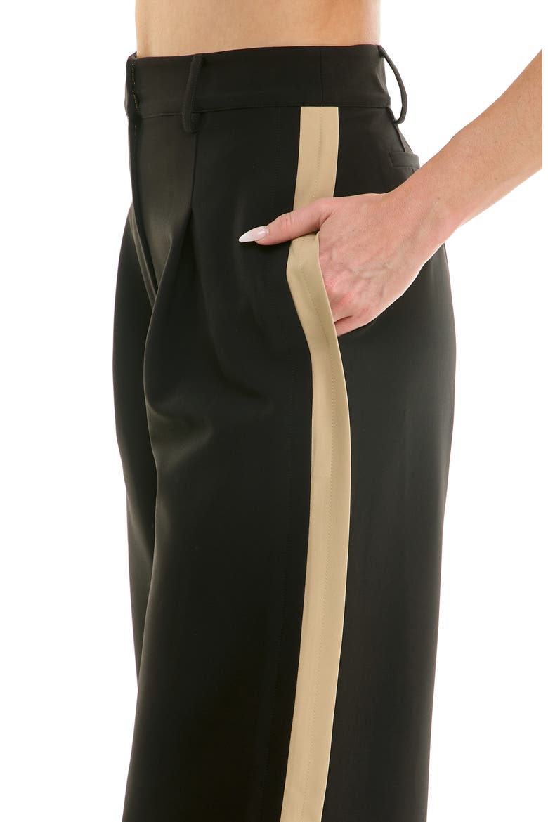 Wide Leg Side Stripe Pants, Alternate, color, BLACK TAN