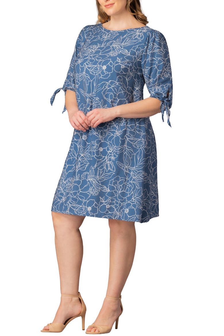 Manhattan Shift Dress, Alternate, color, BLUE FLORAL PRINT