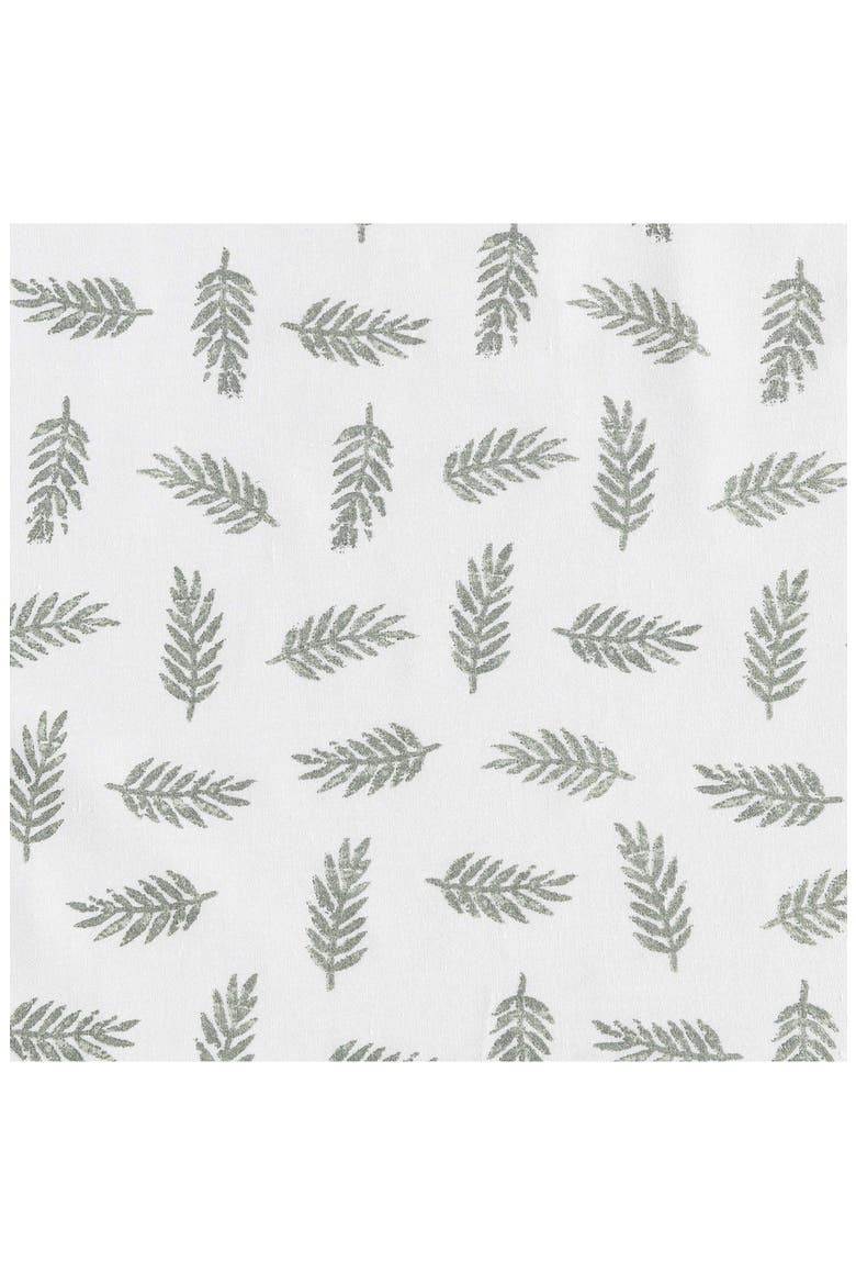 Laurel Leaves 200 Thread Count Cotton Percale Twin Sheet Set, Alternate, color, GREEN