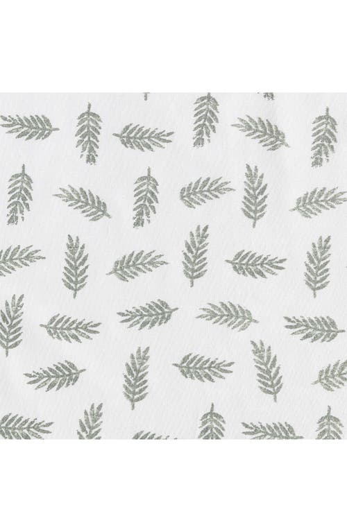Eddie Bauer Laurel Leaves 200 Thread Count Cotton Percale Twin Sheet Set In Green