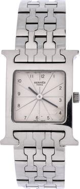 Pre-Owned Hermes Heure H Quartz Watch Stainless Steel 21