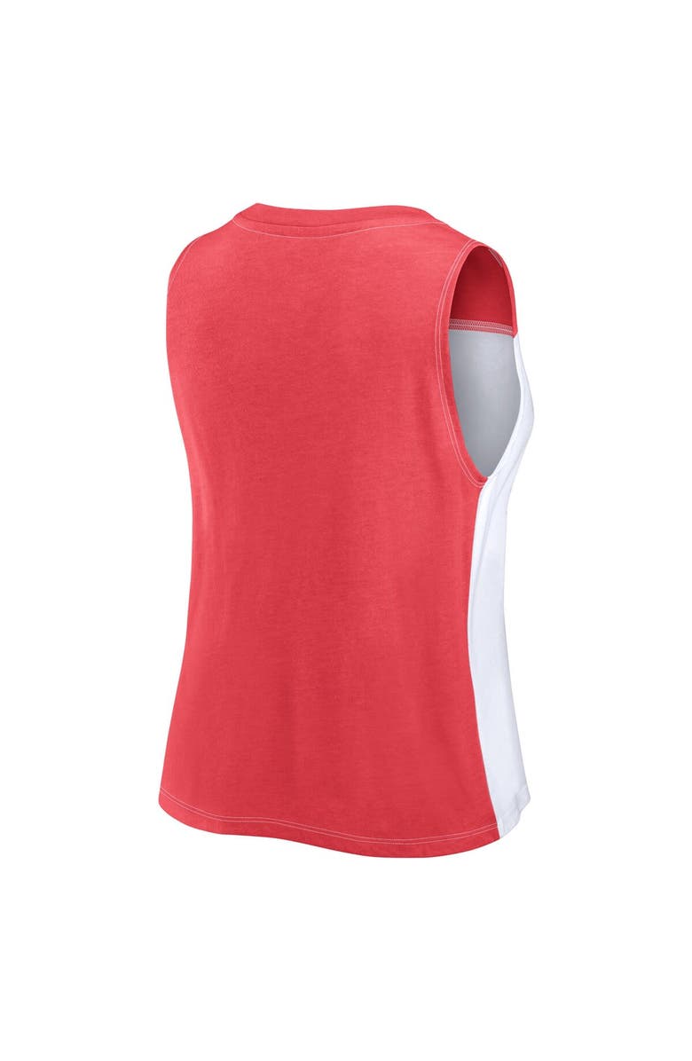 FANATICS Women's Fanatics Branded Scarlet/White San Francisco 49ers Script Color Block Tank Top, Alternate, color, Scarlet
