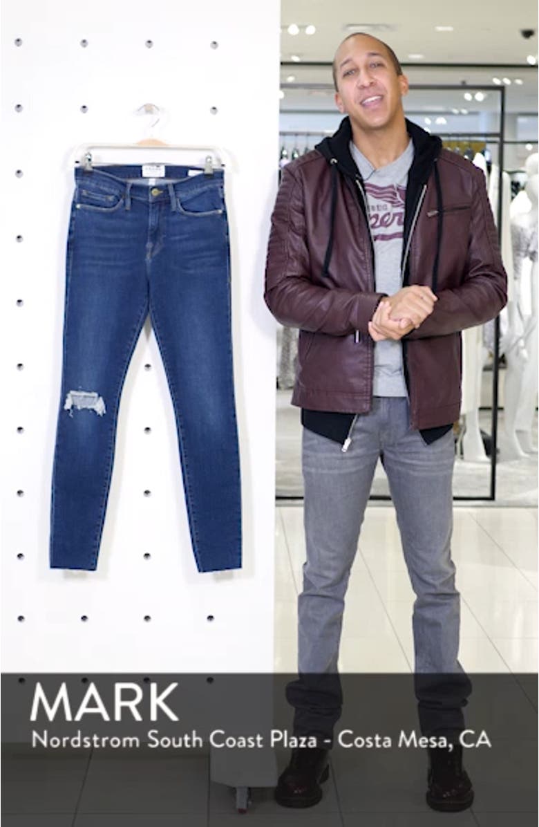 Le Skinny de Jeanne Ripped Raw Hem Ankle Jeans, sales video thumbnail