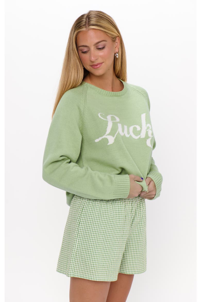 Off Duty Sweater, Alternate, color, Lucky Graphic Knit