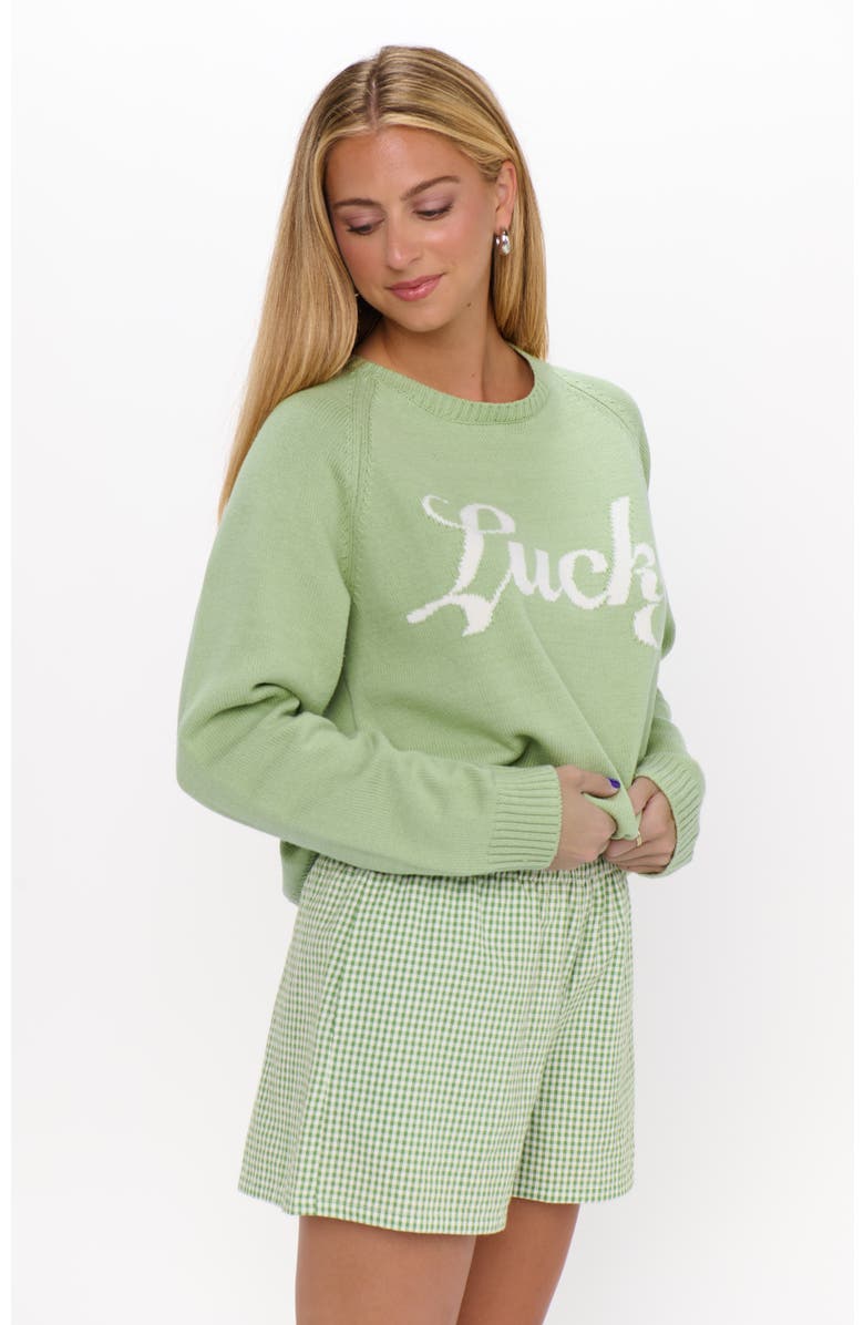 Show Me Your Mumu Off Duty Sweater, Alternate, color, Lucky Graphic Knit