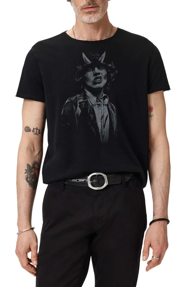 John Varvatos AC/DC Raw Edge Graphic T-Shirt, Main, color, 