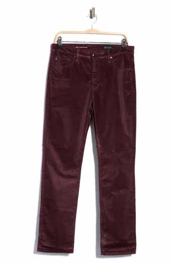 Mari Mid Rise Slim Straight Leg Velvet Jeans