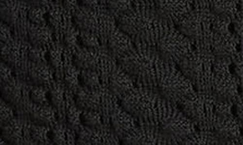Vince Open Stitch Cardigan In Black
