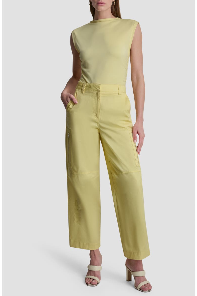 Stretch Cotton Poplin Cargo Pants, Alternate, color, BUTTERCREAM