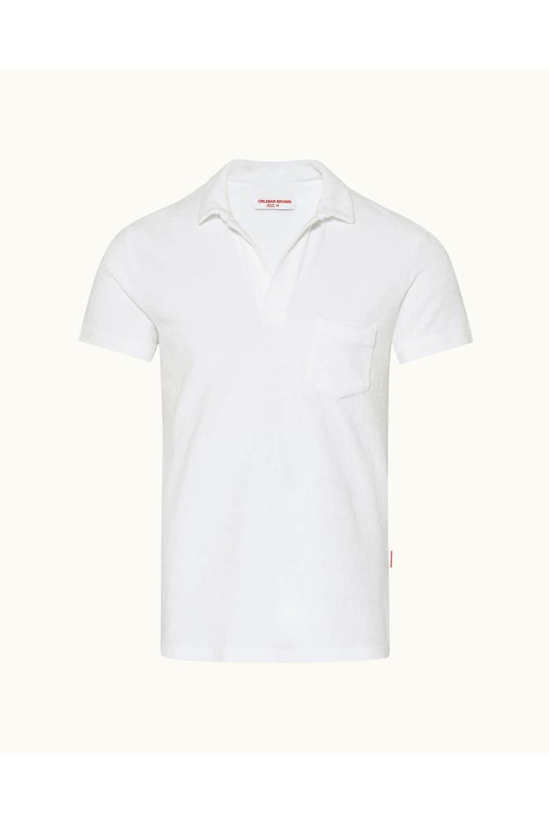 Terry Towelling Tailored Fit Towelling Polo Shirt, Alternate, color, White