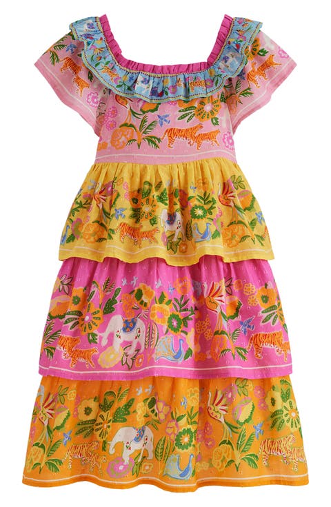 Kids' Tiered Ruffled Woven Dress (Toddler, Little Kid & Big Kid)