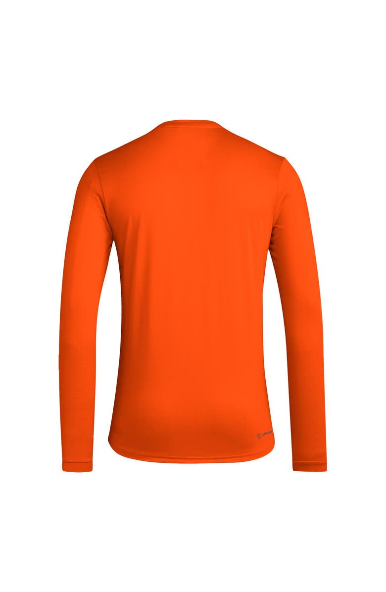 adidas Unisex adidas  Orange Miami Hurricanes 2024 On-Court Bench Our Moment Long Sleeve T-Shirt, Alternate, color, 