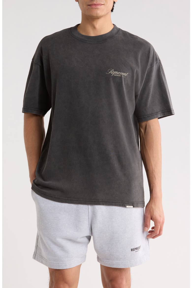 Owners' Club Script Graphic T-Shirt, Main, color, VINTAGE GREY