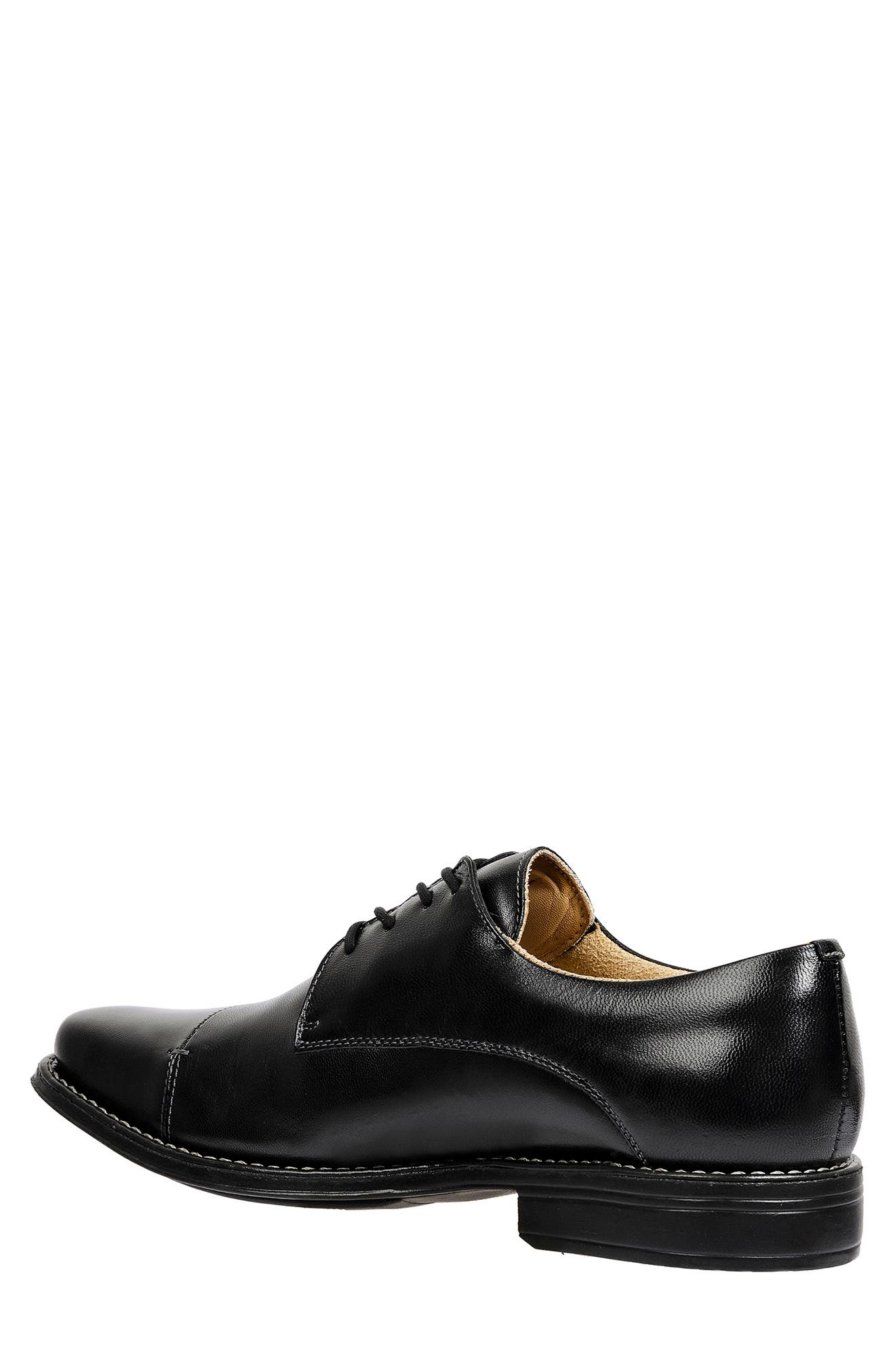 Cap Toe Leather Derby, Alternate, color, BLACK