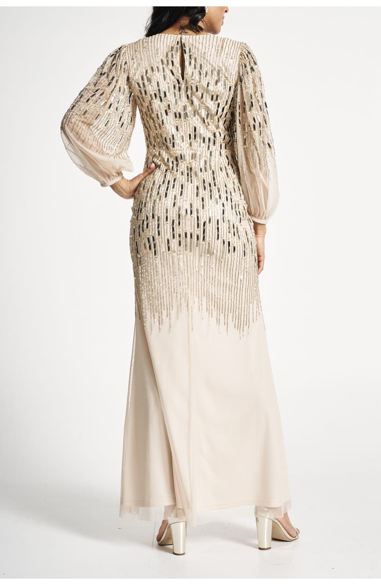 Frock and Frill Embellished Long Sleeve Gown, Alternate, color, 