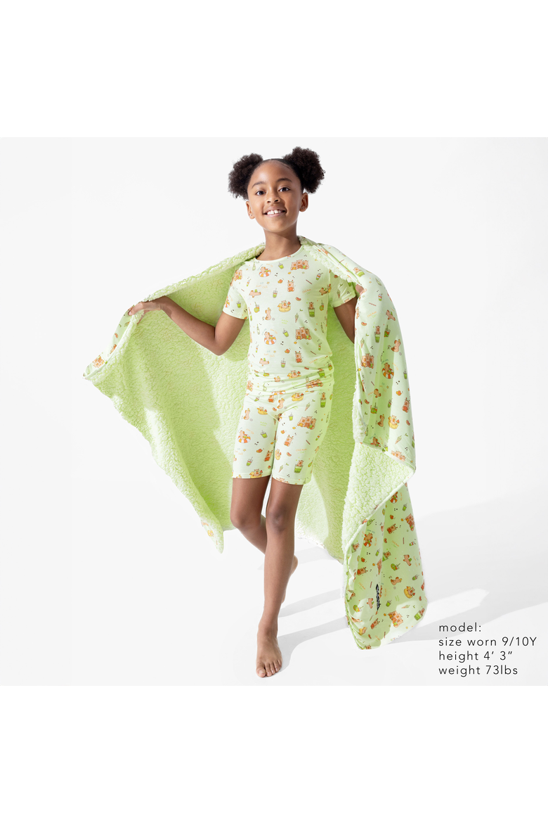 Bellabu Bear Capybara Boba Kids 2-Piece Short Sleeve & Shorts Pajama ...