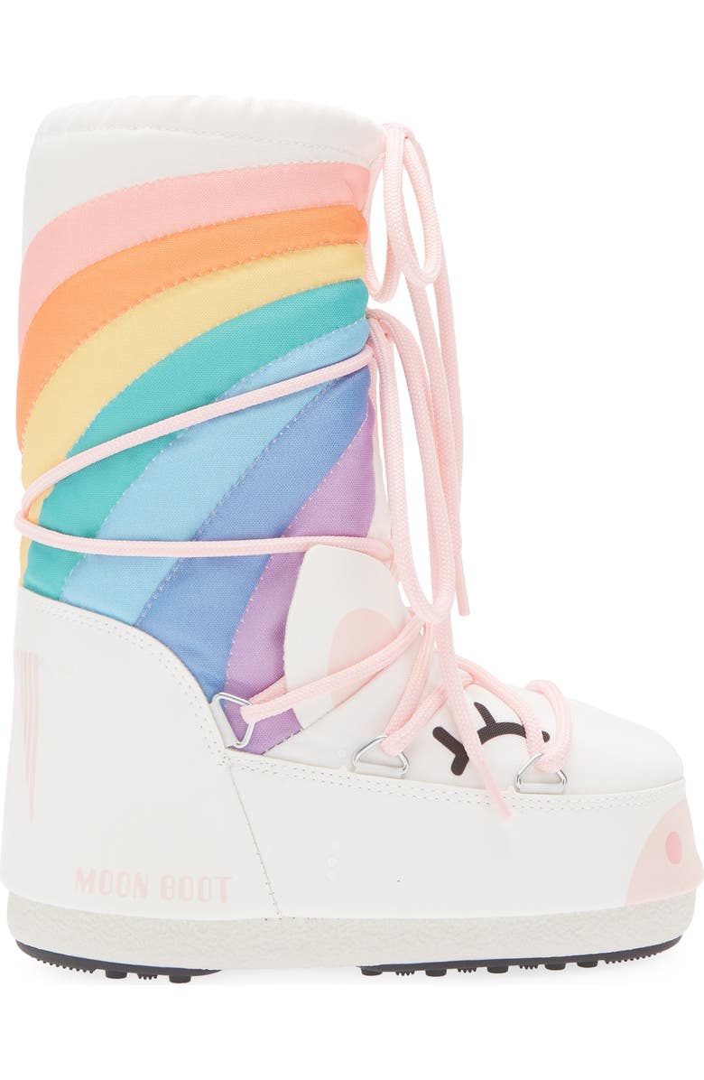 Moon Boot<sup>®</sup> Kids' Icon Unicorn Boot, Alternate, color, White/ Multicolor