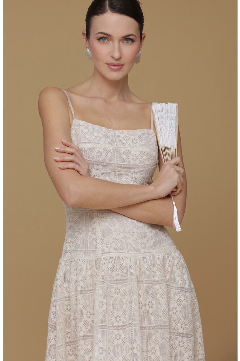 Lace Drop Waist Dress, Alternate, color, NATURAL