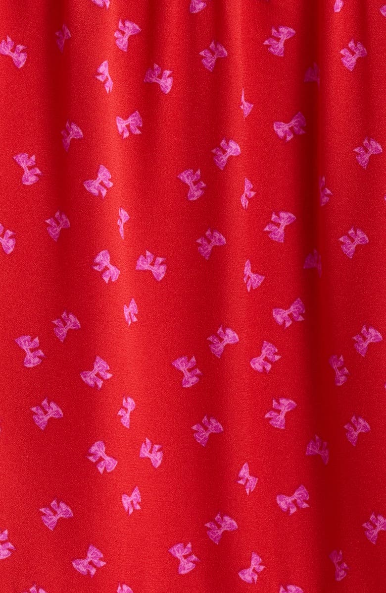 SUGARLIPS Tayla Bow Print Dress, Alternate, color, Red-Fuch-Multi