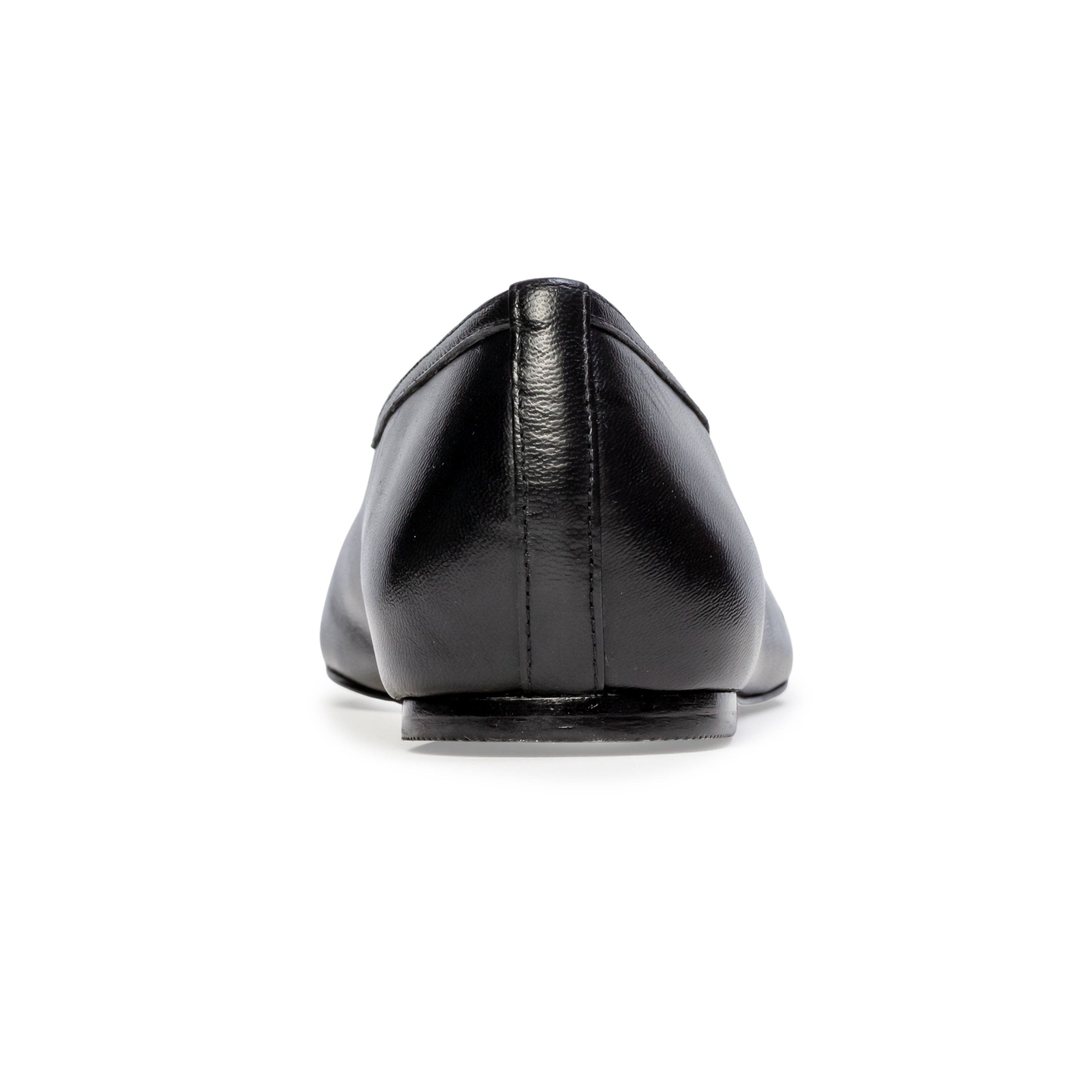 Ayra Leather Ballerina, Alternate, color, Black Leather