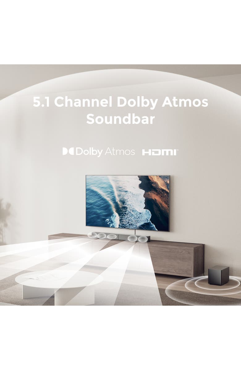 Ultimea Poseidon M60 Boom 5.1ch Dolby Atmos Sound System, Alternate, color, Black