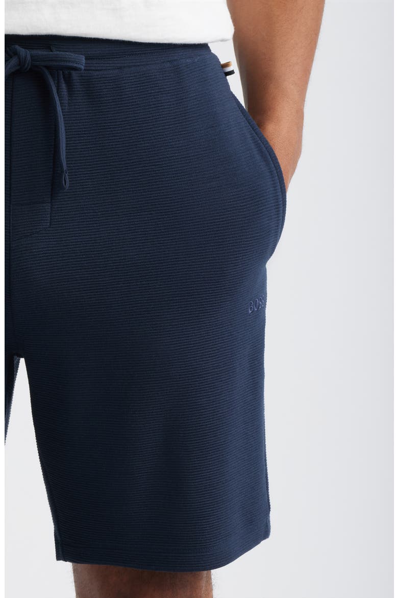 Rib Modal T-Shirt & Pajama Shorts Set, Alternate, color, NAVY