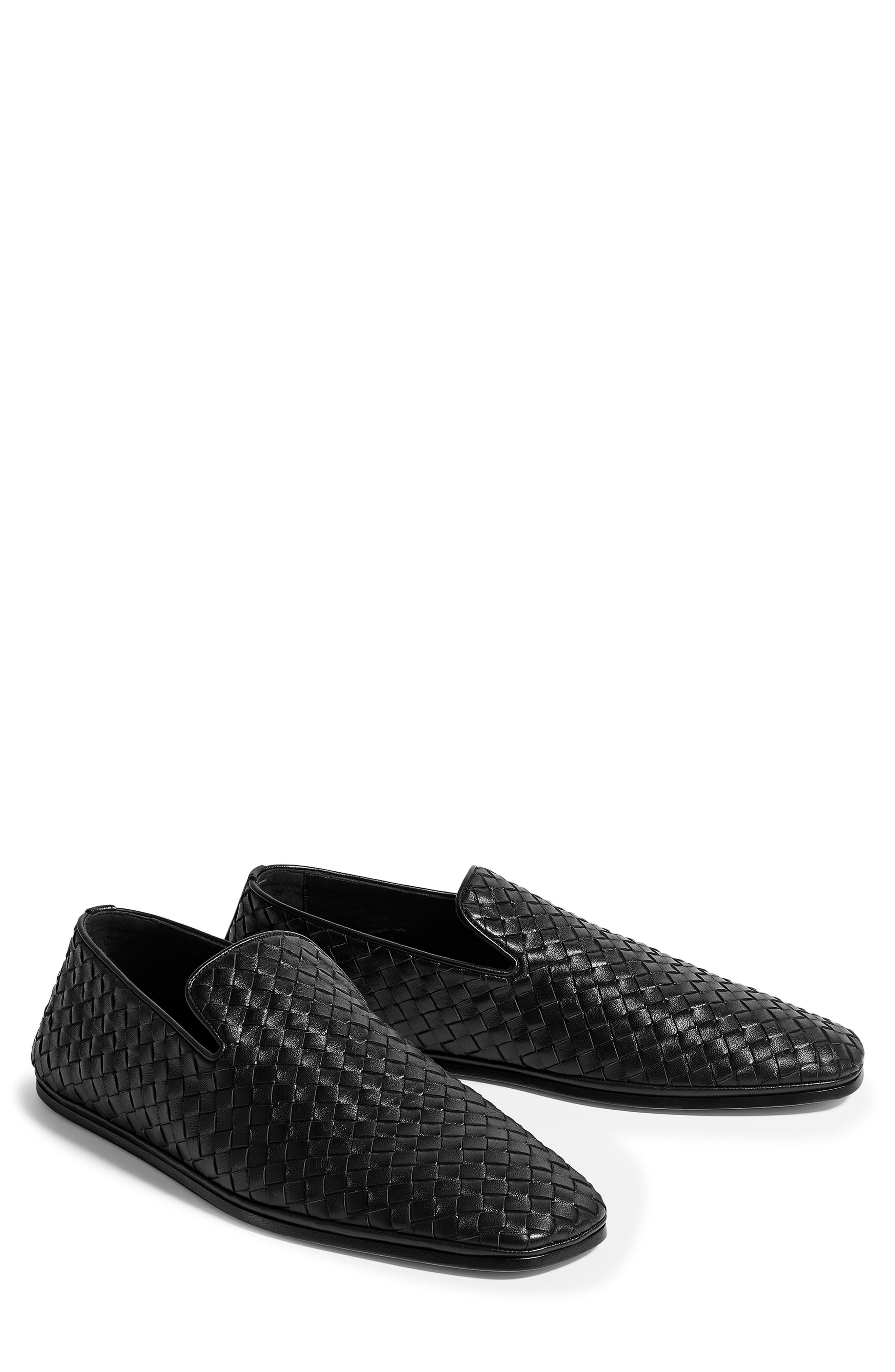 Bottega Veneta Palazzo Leather Slipper, Alternate, color, 1000 Black