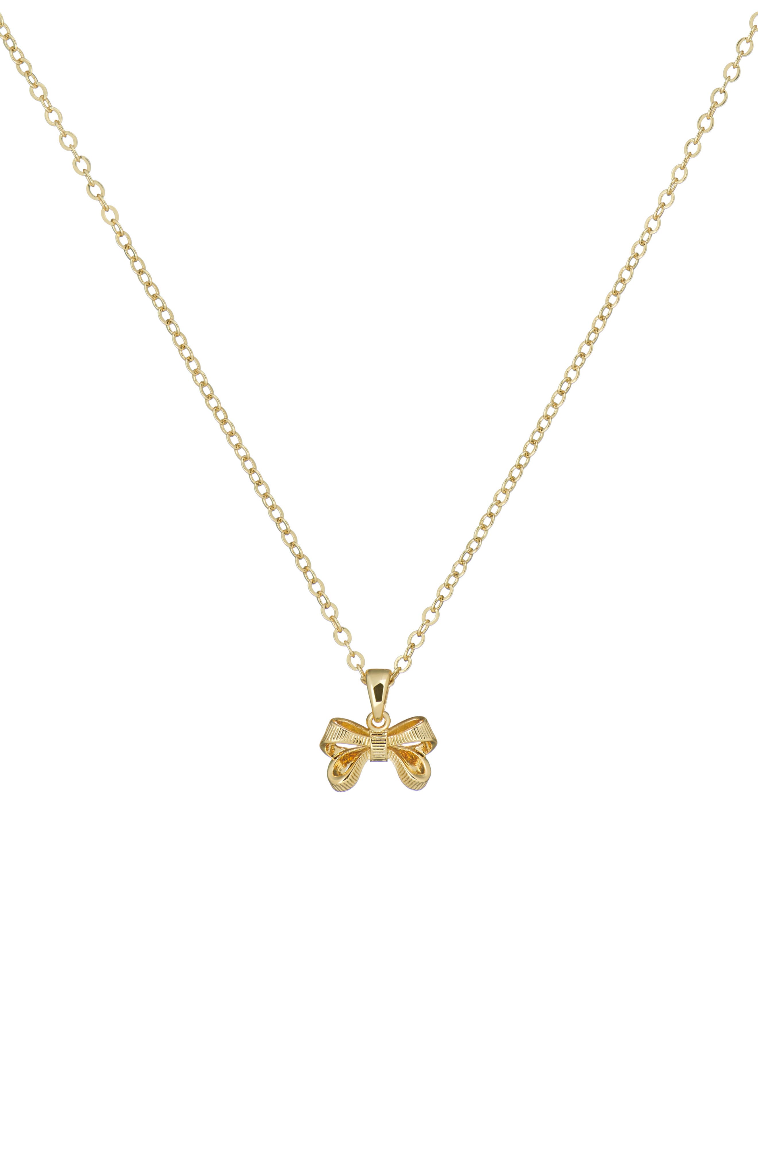 Petrae Petite Bow Pendant Necklace