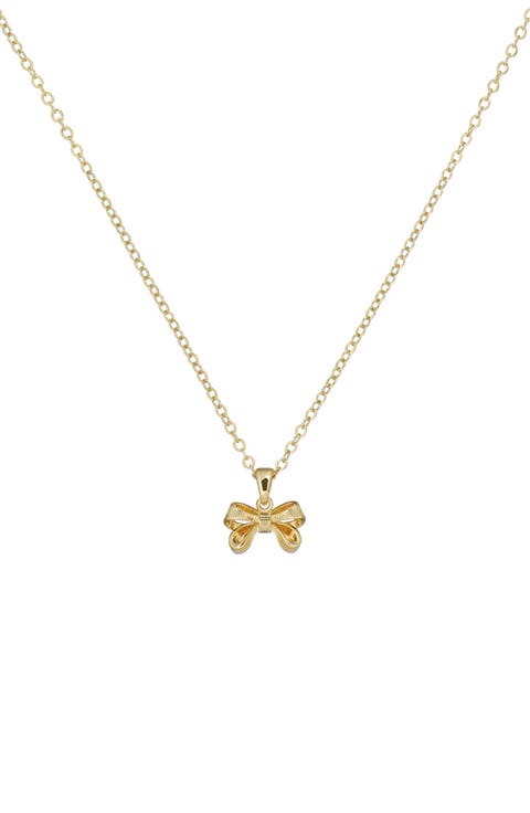 Petrae Petite Bow Pendant Necklace